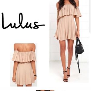 LULU’S YOUNG AND IN LOVE OFF-THE-SHOULDER DRESS